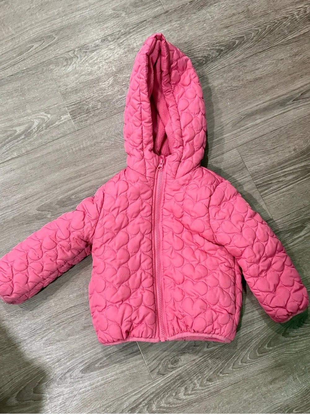 Carter's Bright Pink Quilted Hooded Puffer Jacket